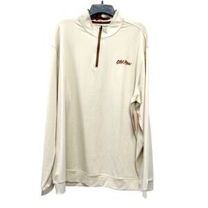 Old Row Men's Beige Pullover Quarter Zip Long Sleeve Ivory Creme‎ Size 3XL